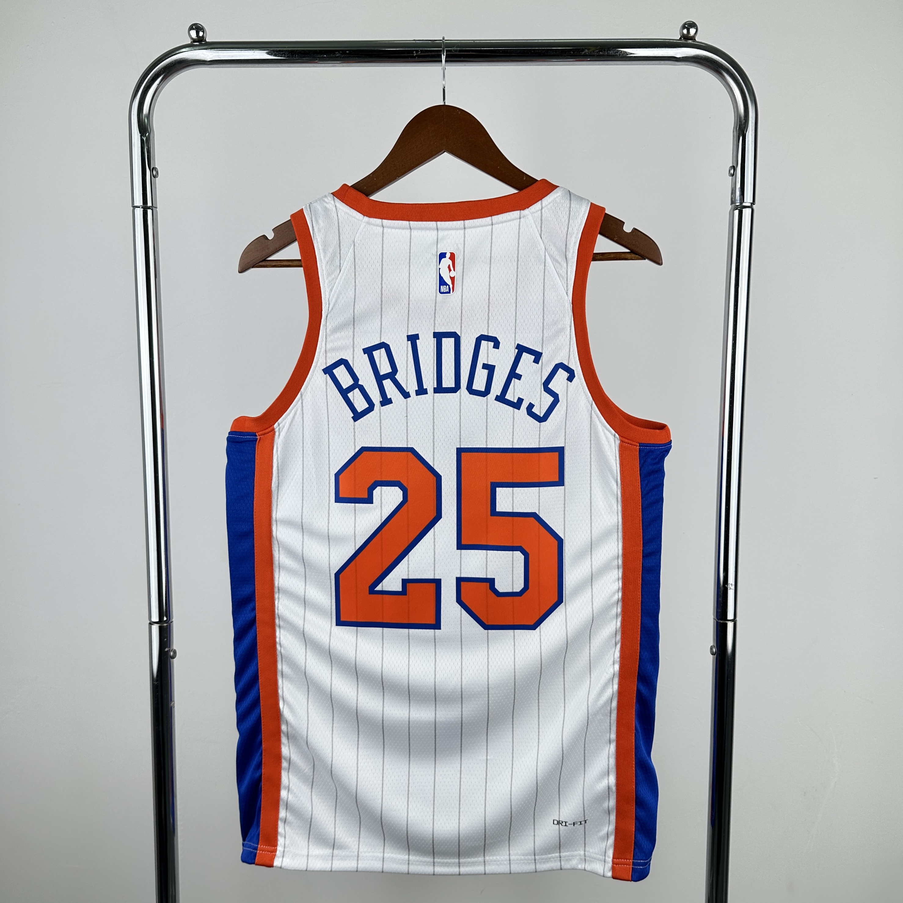 Men New York Knicks #25 Bridges White City Edition Season Nike 2025 NBA Jersey->new york knicks->NBA Jersey